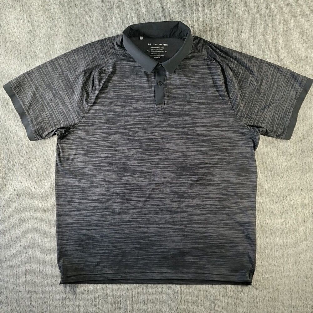 Under Armour Mens XXL Iso-Chill Golf Polo Shirt Gray Heather Space Dye - Picture 1 of 7